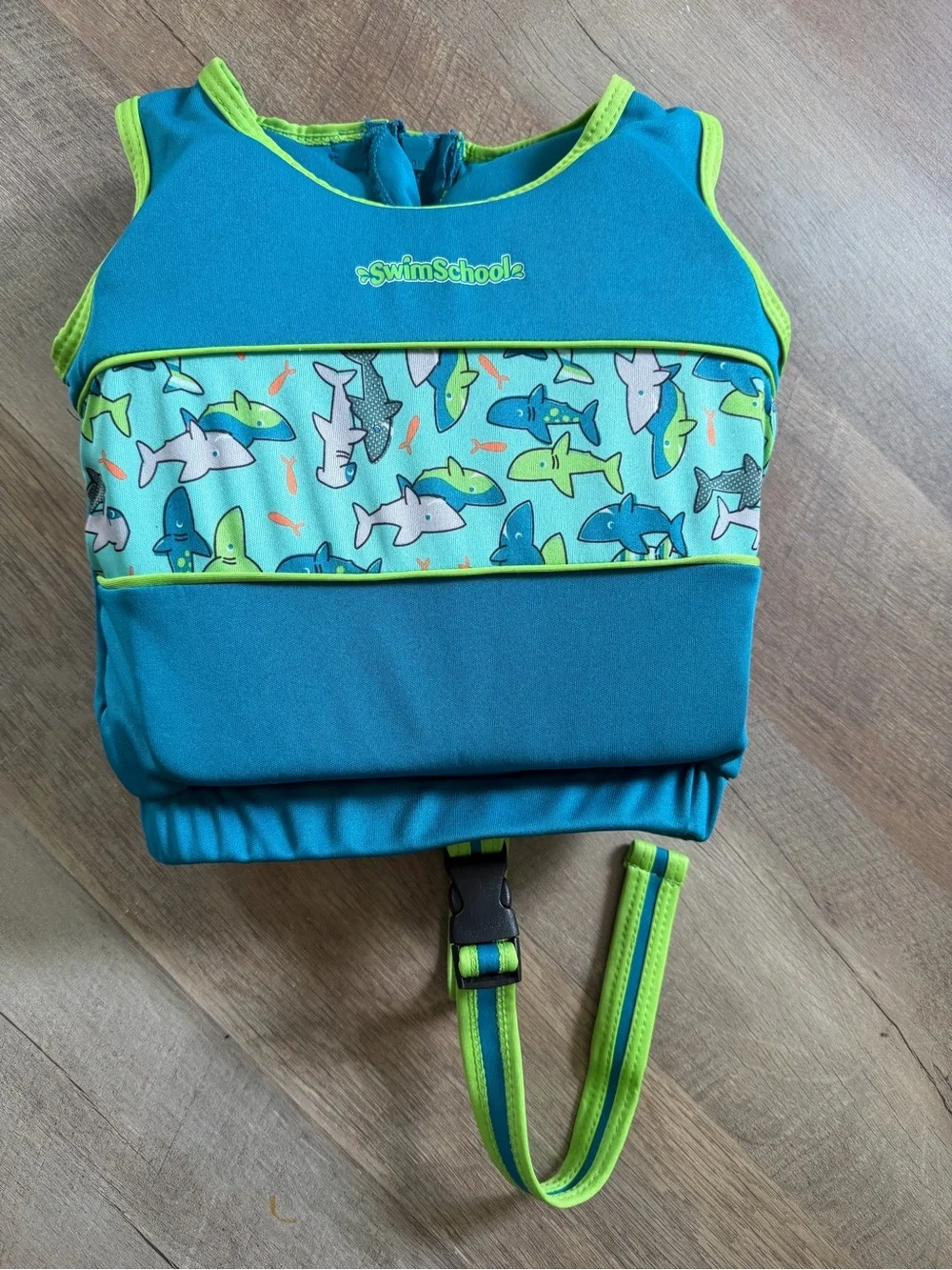 SwimSchool Blue Shark Kids Swim Vest Floatation Aid S/M Ages 2–4